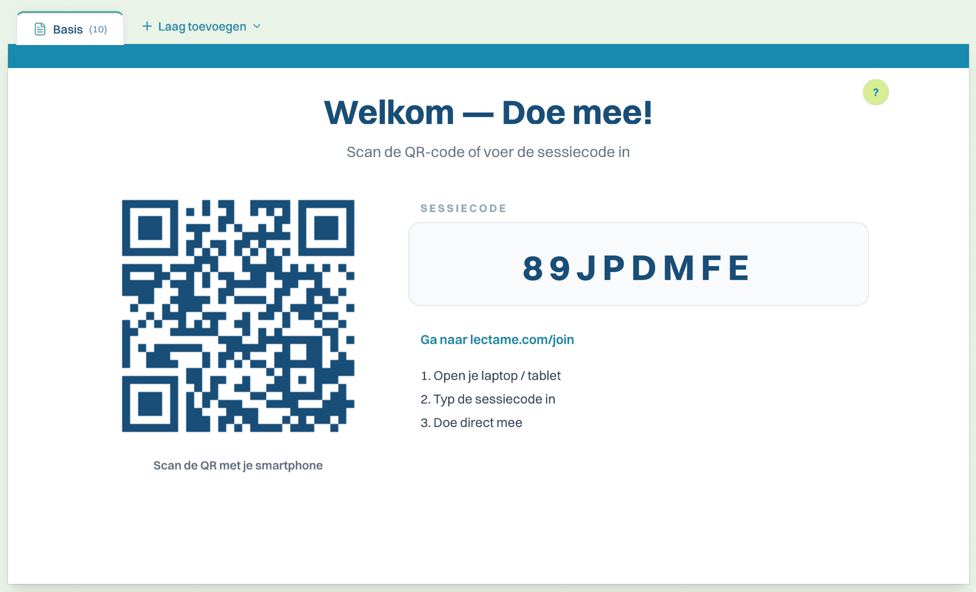 Live presentatie met studenten